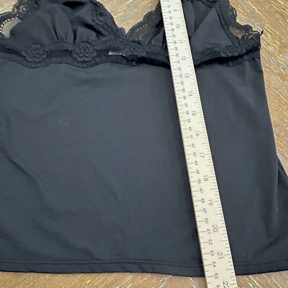 Rampage Y2K Black Lace Trim Sexy Grunge Cami Tank MED 90s Revival Glam Coquette - Picture 9 of 9